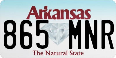 AR license plate 865MNR