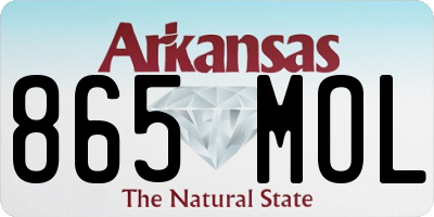 AR license plate 865MOL