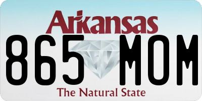 AR license plate 865MOM