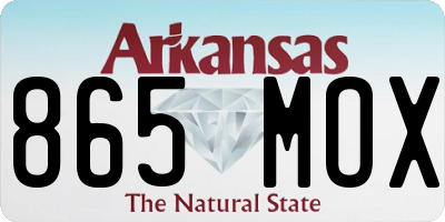 AR license plate 865MOX