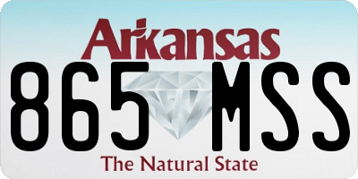 AR license plate 865MSS