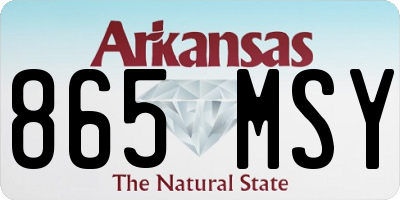 AR license plate 865MSY