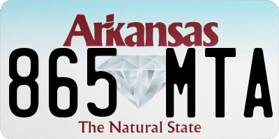 AR license plate 865MTA