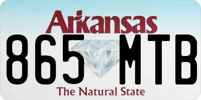 AR license plate 865MTB