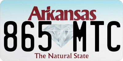 AR license plate 865MTC