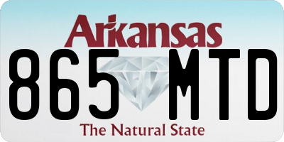 AR license plate 865MTD