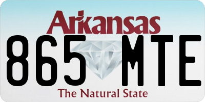 AR license plate 865MTE