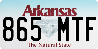 AR license plate 865MTF
