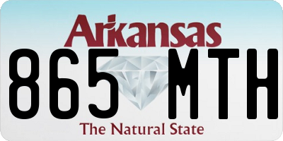 AR license plate 865MTH