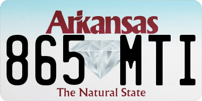 AR license plate 865MTI