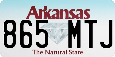 AR license plate 865MTJ