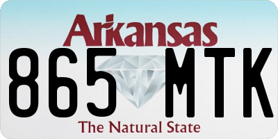 AR license plate 865MTK