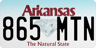 AR license plate 865MTN