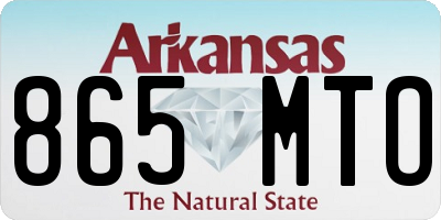 AR license plate 865MTO