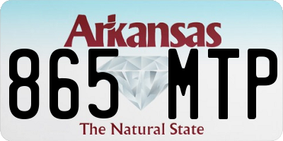 AR license plate 865MTP