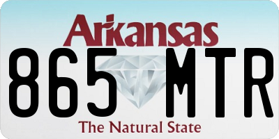 AR license plate 865MTR