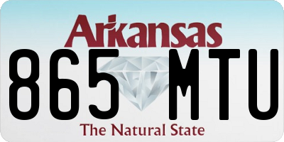 AR license plate 865MTU