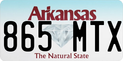 AR license plate 865MTX