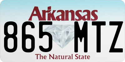 AR license plate 865MTZ