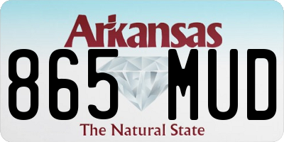 AR license plate 865MUD