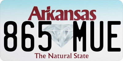 AR license plate 865MUE