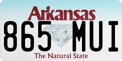 AR license plate 865MUI