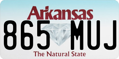 AR license plate 865MUJ