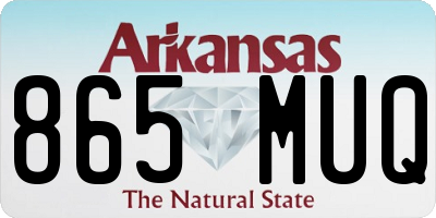 AR license plate 865MUQ