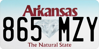 AR license plate 865MZY