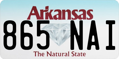 AR license plate 865NAI