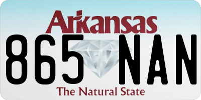 AR license plate 865NAN