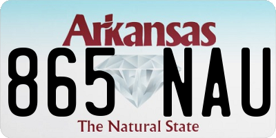 AR license plate 865NAU