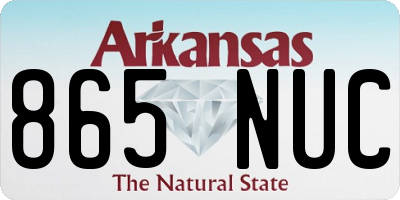 AR license plate 865NUC