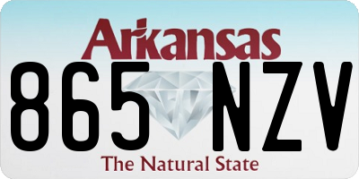 AR license plate 865NZV