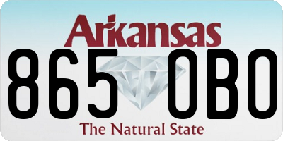 AR license plate 865OBO