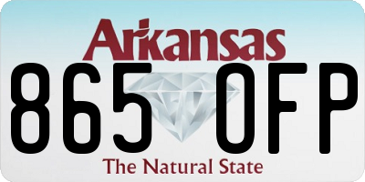 AR license plate 865OFP