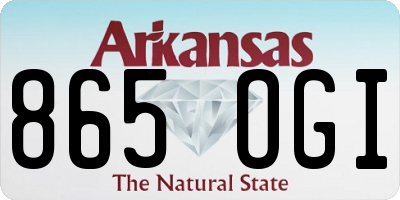 AR license plate 865OGI