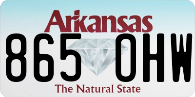 AR license plate 865OHW