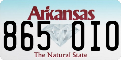 AR license plate 865OIO
