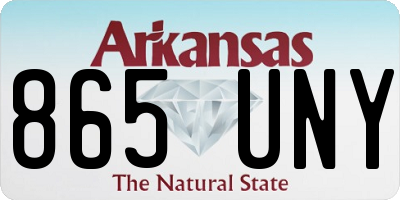 AR license plate 865UNY