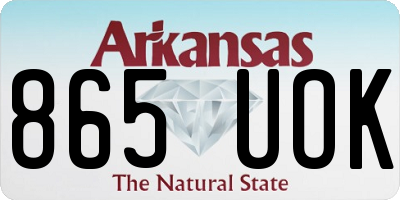 AR license plate 865UOK