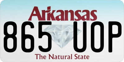 AR license plate 865UOP