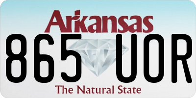 AR license plate 865UOR