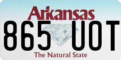 AR license plate 865UOT
