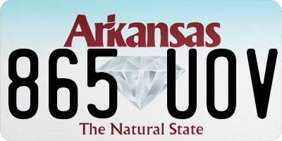 AR license plate 865UOV