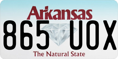 AR license plate 865UOX