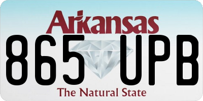 AR license plate 865UPB