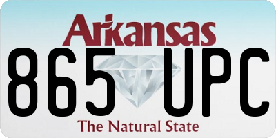 AR license plate 865UPC