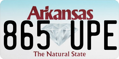 AR license plate 865UPE