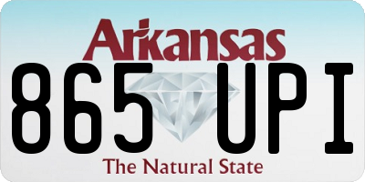 AR license plate 865UPI